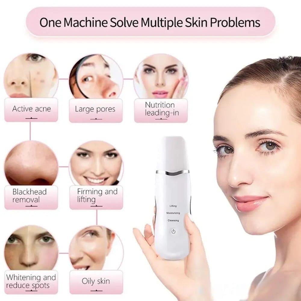 Ultrasonic Facial Skin Scrubber – Deep Cleanse & Glowing Skin in Minutes!