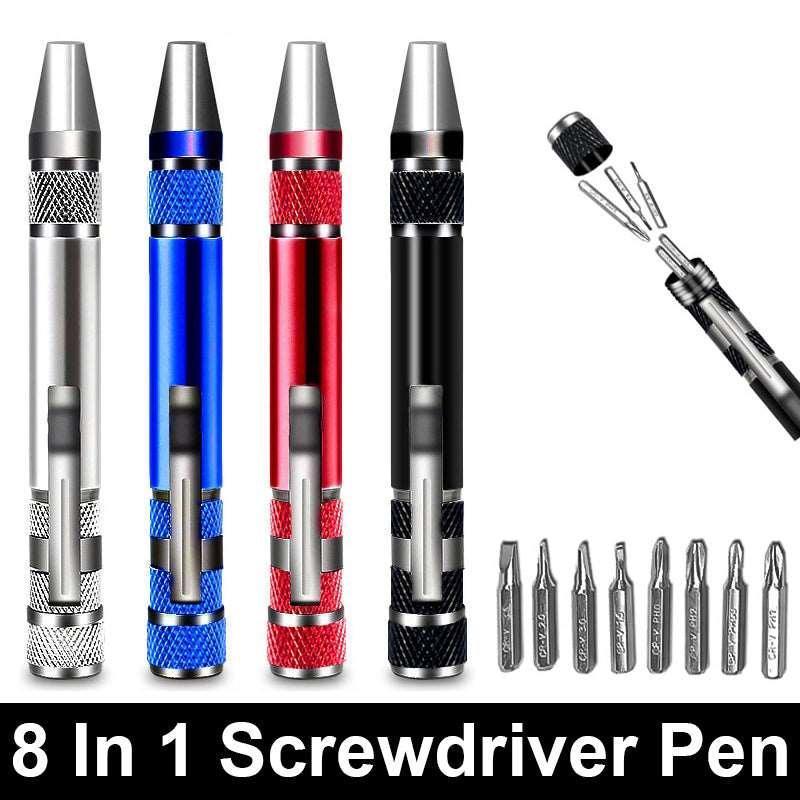 8 In 1 Screwdriver Pen Set Magnetic Tip Mini Stainless Steel Precision Screw - TALEC | Shop Dill Khol K
