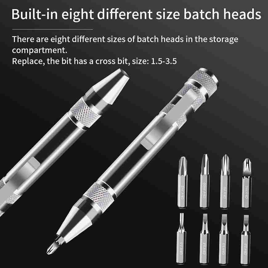 8 In 1 Screwdriver Pen Set Magnetic Tip Mini Stainless Steel Precision Screw - TALEC | Shop Dill Khol K