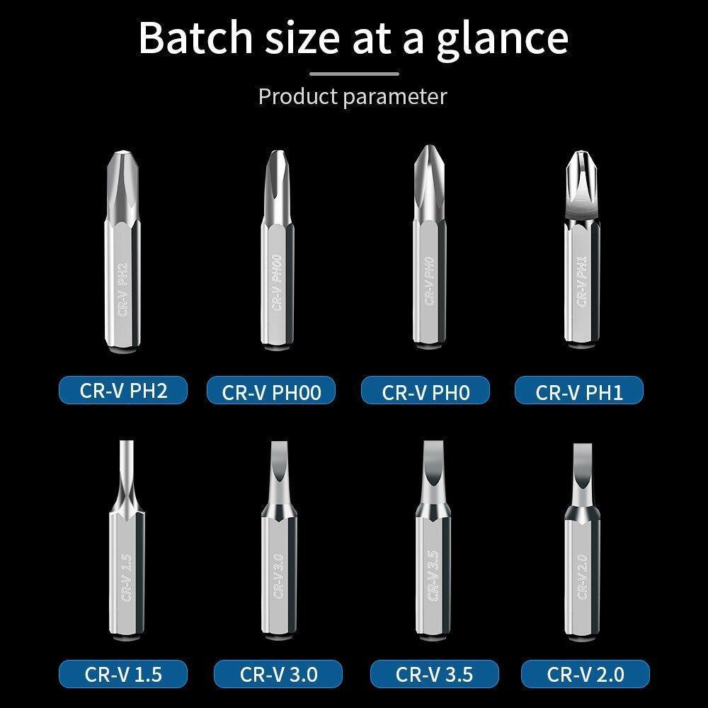 8 In 1 Screwdriver Pen Set Magnetic Tip Mini Stainless Steel Precision Screw - TALEC | Shop Dill Khol K