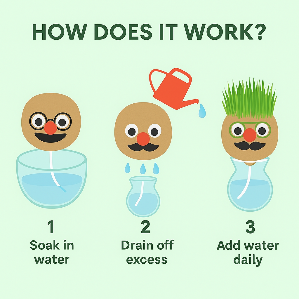 Mr. GrassHead | Fun Growing Grass | Buy 3 & Get a Mystery Gift π