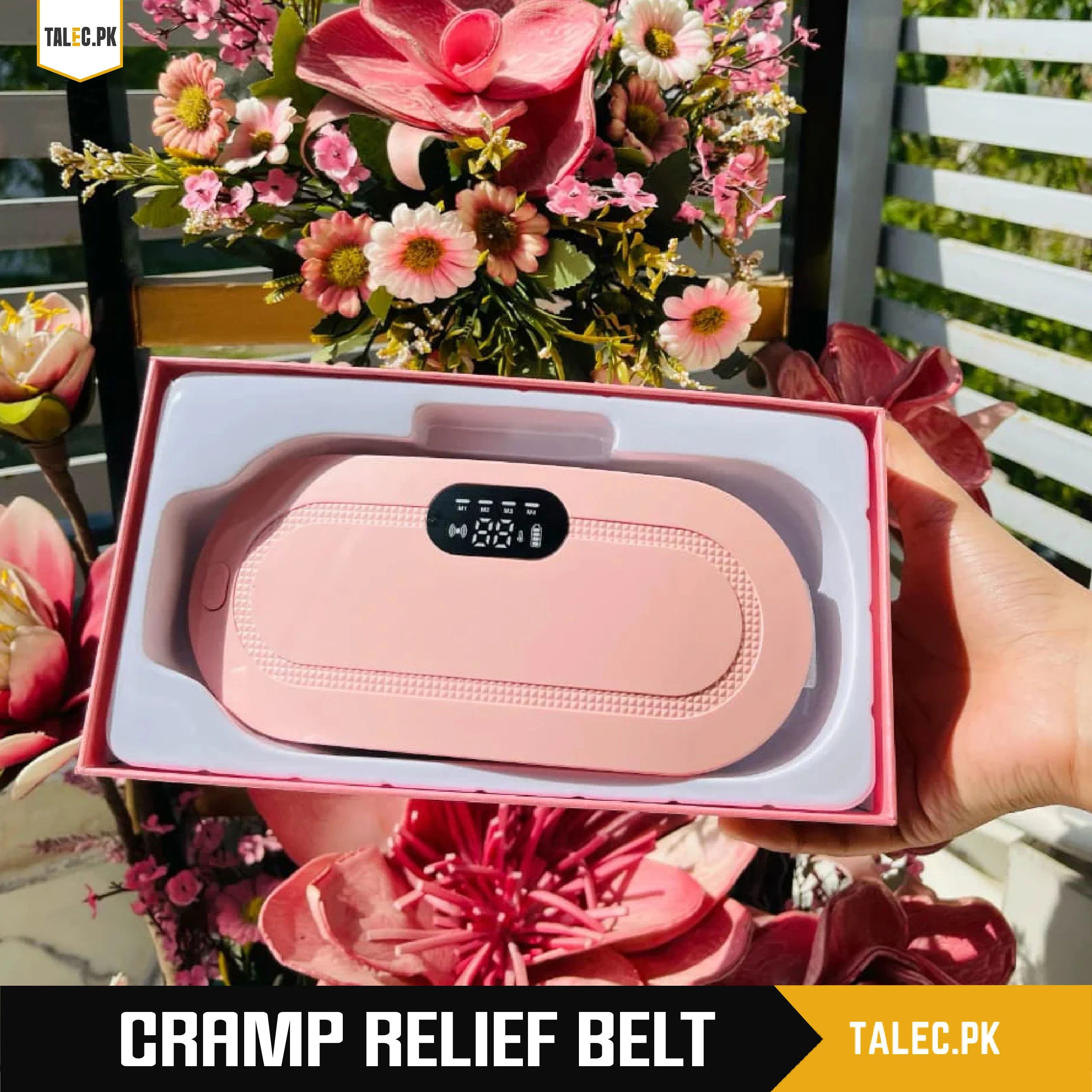 Premium Electric Heating Pad for Cramps, Period Pain & Postpartum Relief – Vibrating Massager Machine for Back, Waist & Abdomen Comfort