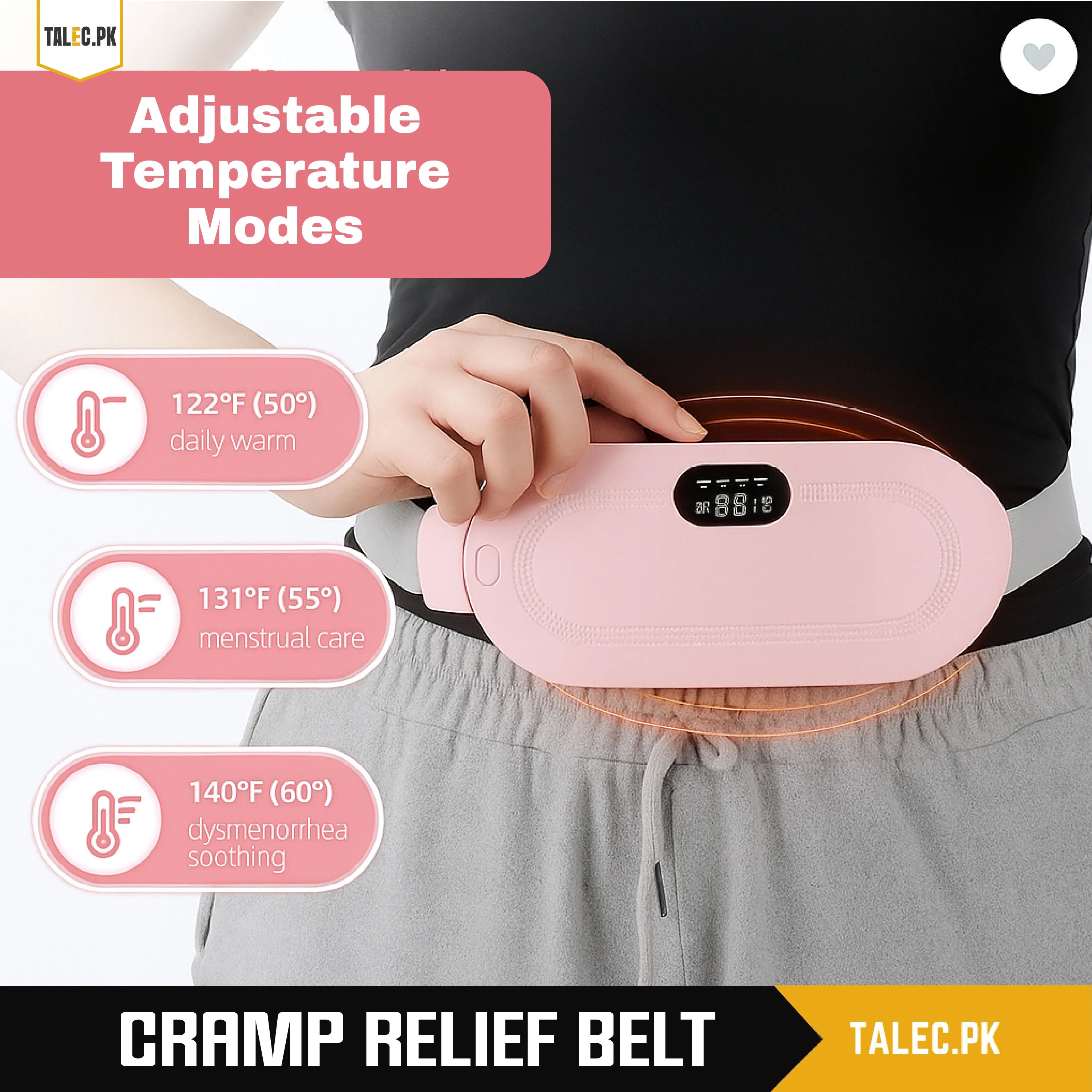 Premium Electric Heating Pad for Cramps, Period Pain & Postpartum Relief – Vibrating Massager Machine for Back, Waist & Abdomen Comfort