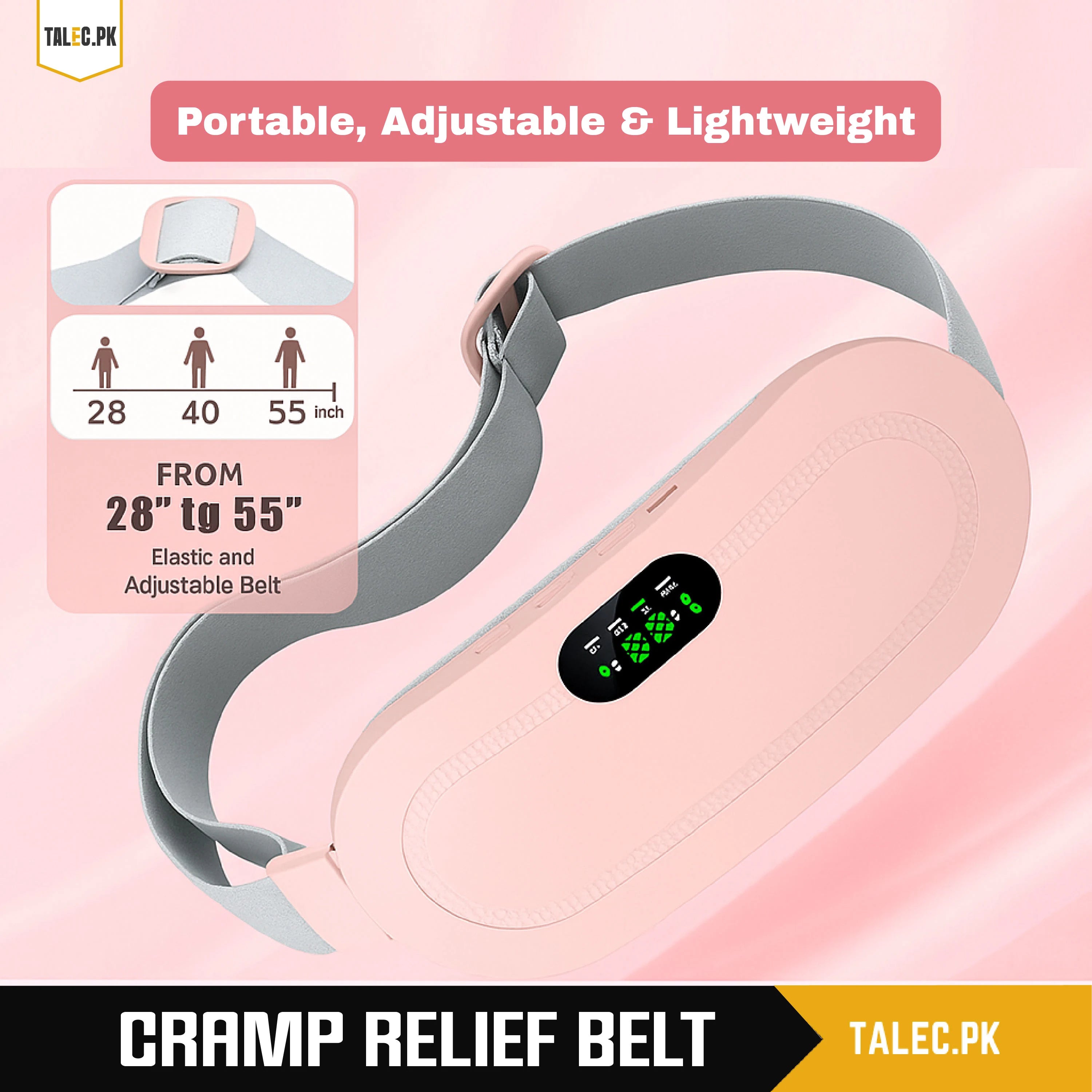 Premium Electric Heating Pad for Cramps, Period Pain & Postpartum Relief – Vibrating Massager Machine for Back, Waist & Abdomen Comfort
