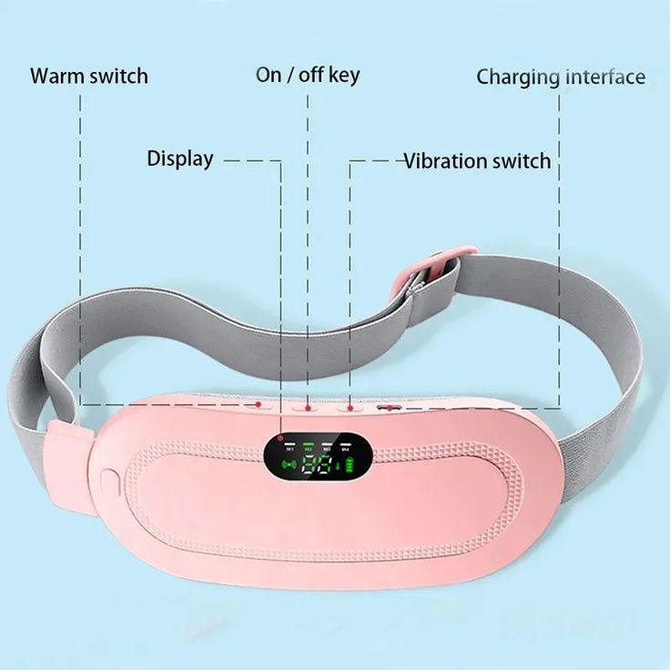  Heating pad belt for cramps (40% off). Reliefs pain & warms stomach during periods. Easy to use, wireless & portable.