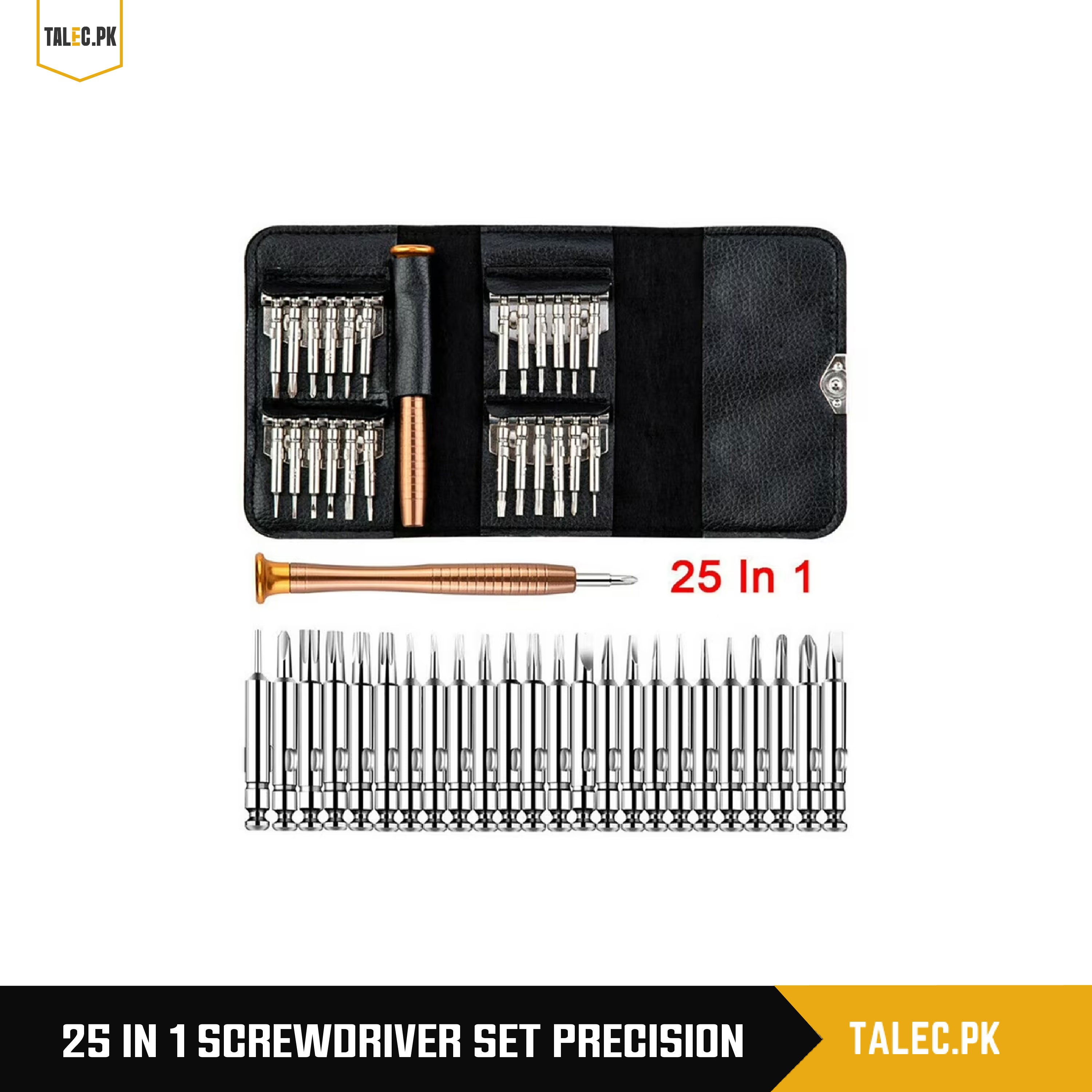 Mini 25 in 1 Precision Screwdriver Set With Leather Case