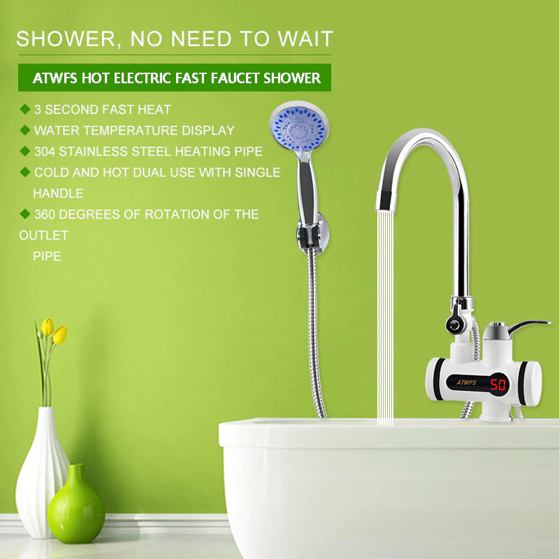 Electric Instant Water Heating Shower & Tap