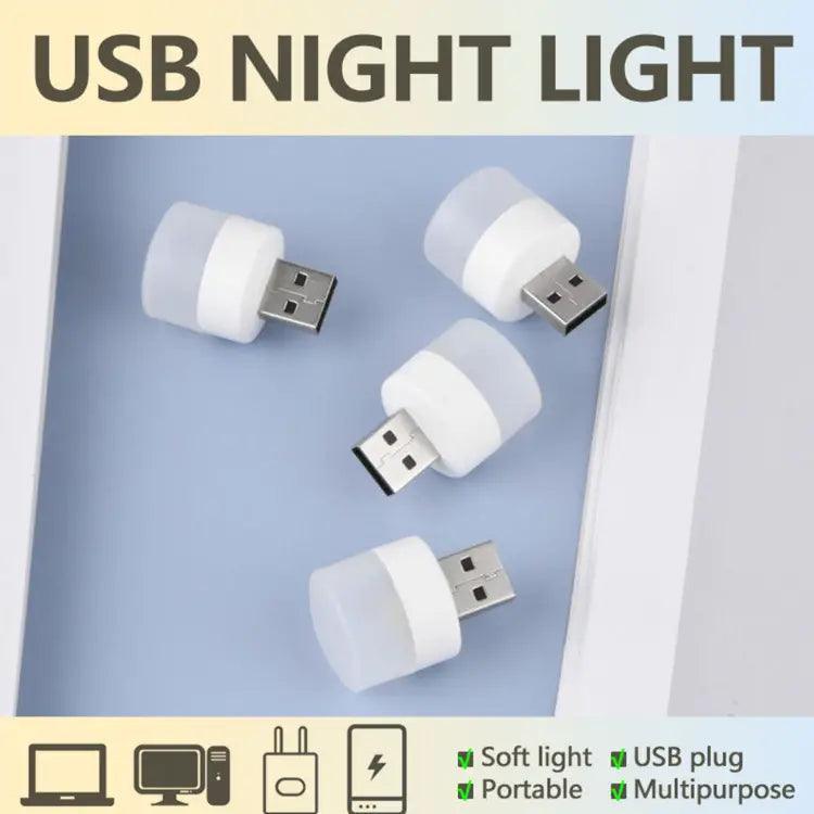 Tiny LED light powered by USB.  Clip it to a laptop, charger or power bank for portable light.