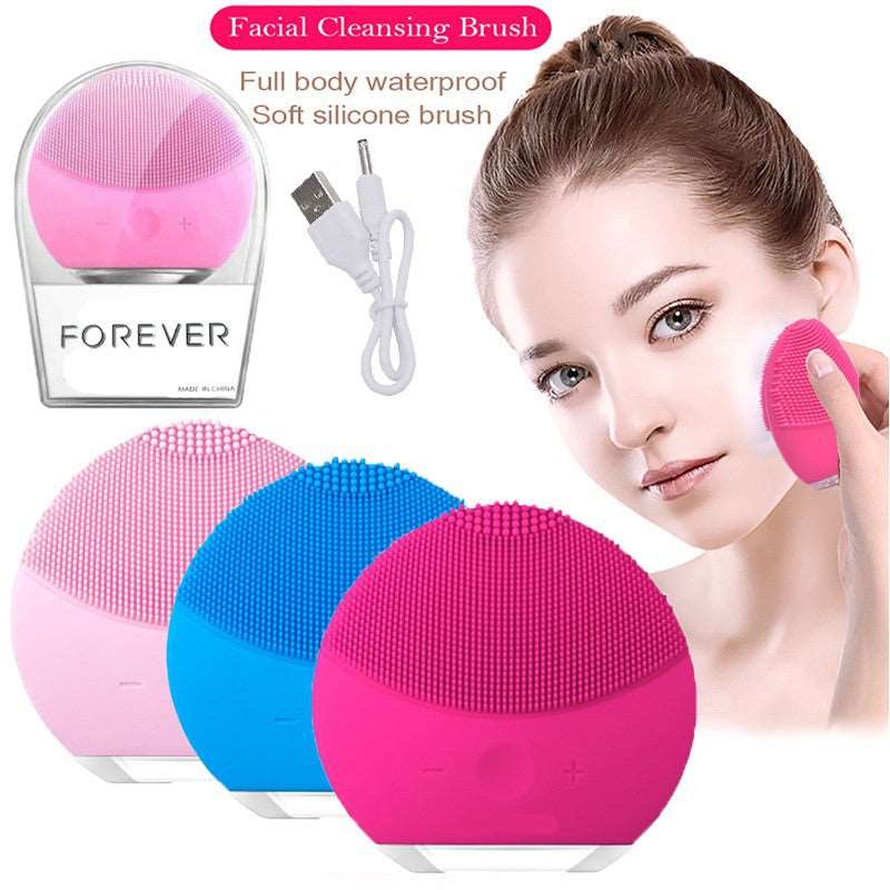 Soft silicone brush gently cleans & massages your face. Works with all skin types for deep cleansing, removing makeup & exfoliation.
