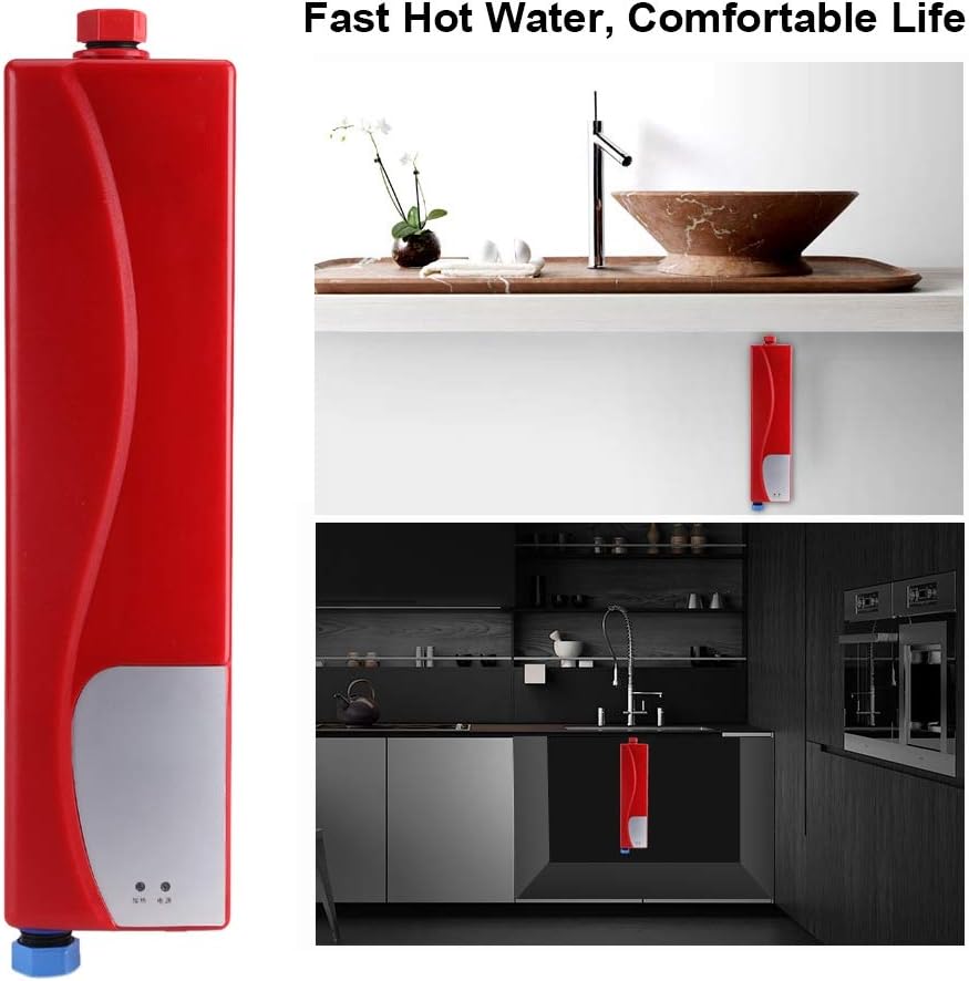 Instant Electric Tankless Hot Water Heater with LED Indicator Light