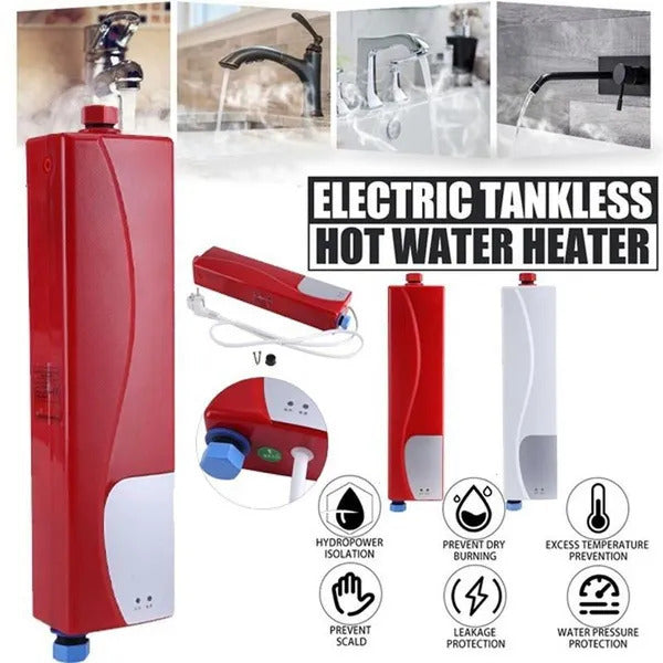 Instant Electric Tankless Hot Water Heater with LED Indicator Light