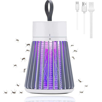 Indoor bug zapper lamp attracts & kills mosquitoes with a light. Plug-in & quiet. 