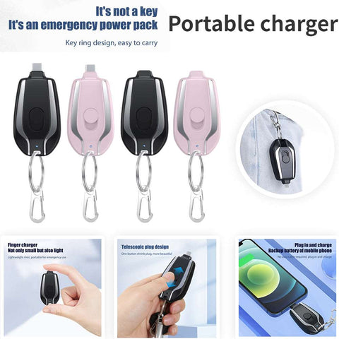 Mini Portable Keychain Phone Charger Emergency Power Banks