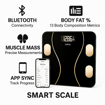 Smart Bluetooth Weight Scale | Track. Improve. Stay Fit!