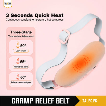 Premium Electric Heating Pad for Cramps, Period Pain & Postpartum Relief – Vibrating Massager Machine for Back, Waist & Abdomen Comfort