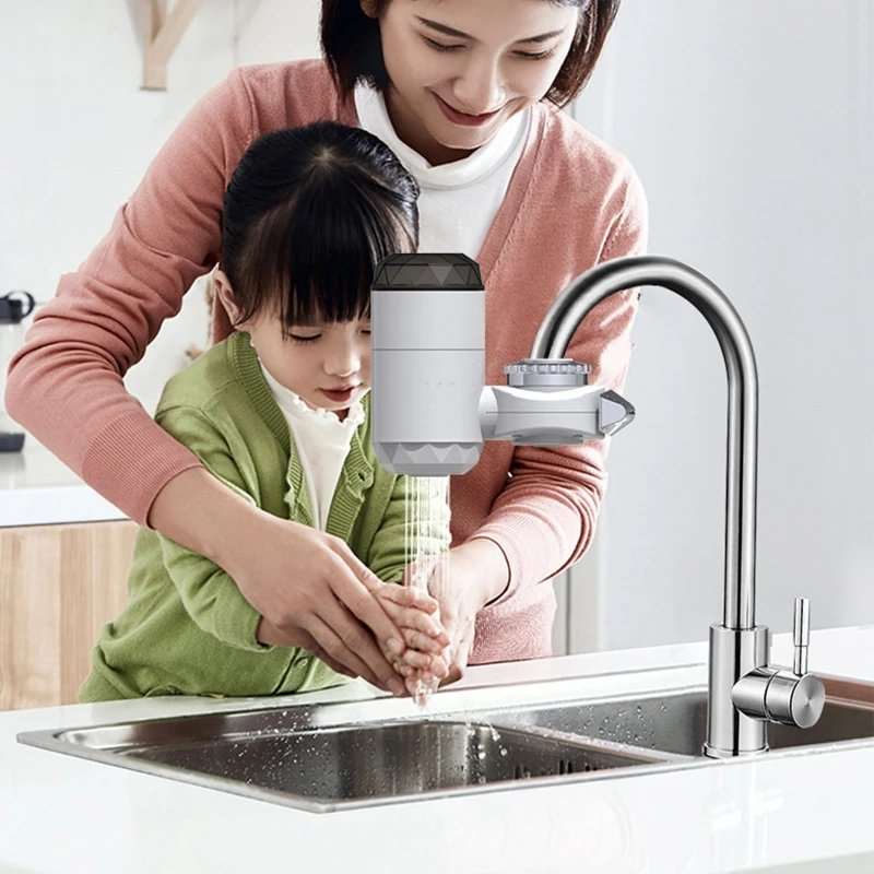  Faucet heats water instantly! Shows temp. Easy install included. Great for kitchen or bath.