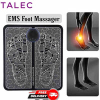 Electric foot massager with pulses to relax muscles, improve circulation & relieve pain. Use at home for tired, achy feet.