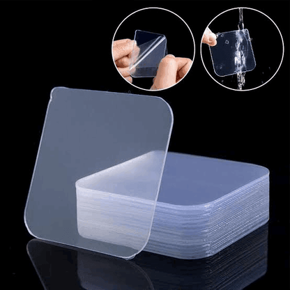 Clear double-sided tape, 5 pack. Strong adhesive for sticking things together. Great for posters, crafts & repairs.