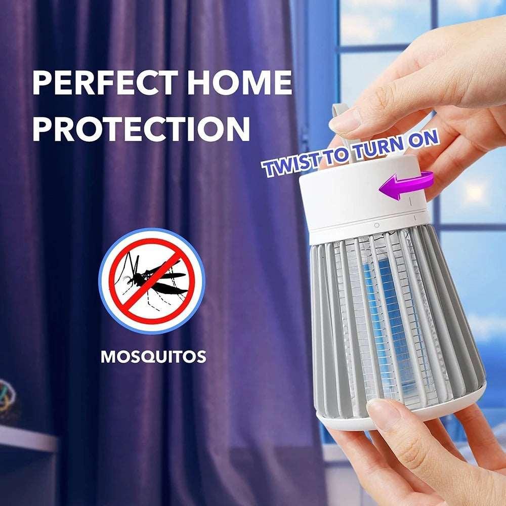 Indoor bug zapper lamp attracts & kills mosquitoes with a light. Plug-in & quiet. 
