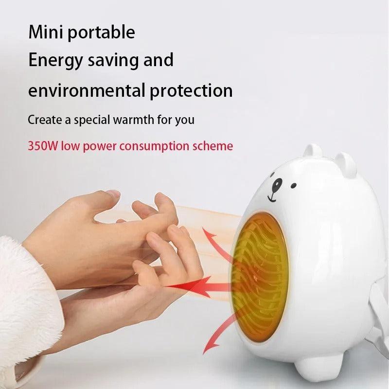 Adorable mini bear portable heater, 400W. Heats up small spaces fast! 50% off today only.