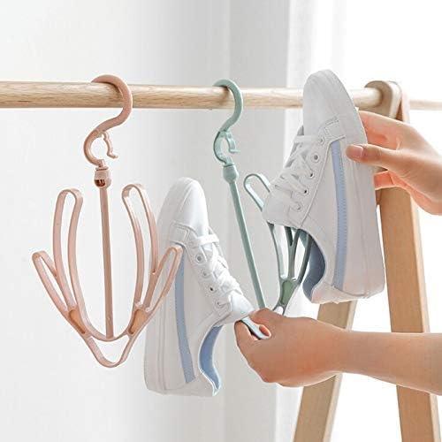 Plastic shoe hanger for drying shoes at home. Doubles as a hook.