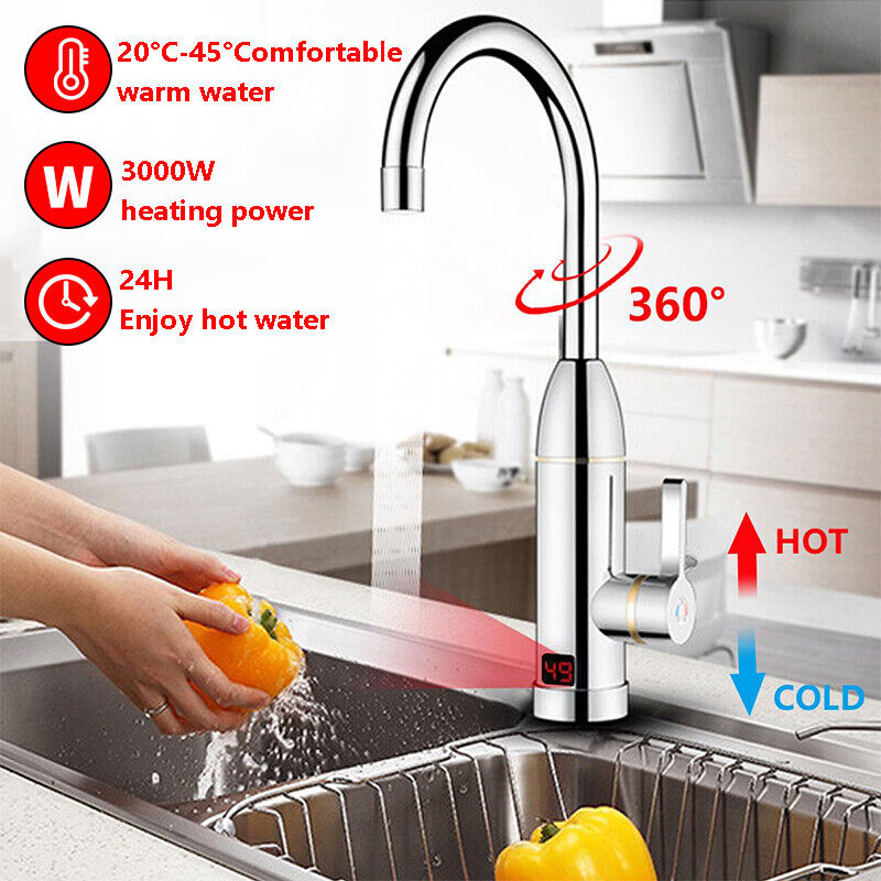 Instant Electric Water Heater Faucet, 3s Hot Water Tap