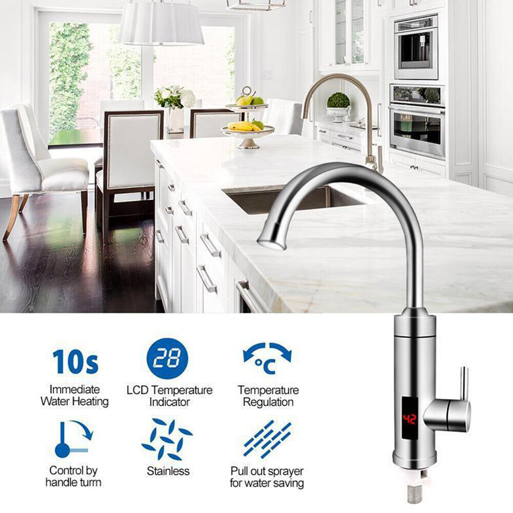 Instant Electric Water Heater Faucet, 3s Hot Water Tap