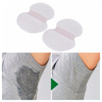 Unisex sweat shields (5 pairs). Stick-on pads absorb underarm sweat.